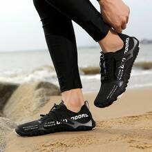 Plus Size Men's Water Shoes For Hiking, Beach, Diving, Snorkeling - Black - View 8