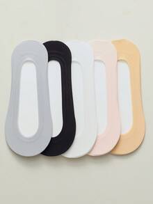 2/4/5 đôi tất thuyền siêu mỏng thoáng khí dành cho nữ, mềm mại, thấm hút mồ hôi, chống trượt, có lớp silicon vô hình, thoải mái, mềm mại, thích hợp cho mùa xuân/hè. - Nhiều màu - Xem 2
