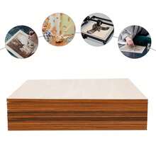 SENDERPICK 30PCS Rectangle Blank Wooden Board For Wood DIY Home Decor Basswood Sheets - Log Color - View 5