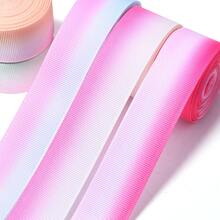 Ruy băng Grosgrain ombre một mặt, dài 5 thước Anh/gói, ruy băng satin chuyển màu mềm mại, dùng để gói quà, làm phụ kiện tóc DIY, trang trí quần áo, trang trí thiệp/sổ lưu niệm thủ công, rộng 2,5cm. - đai gân - Xem 5