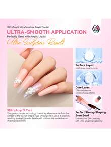 SAVILAND Professional Pink Acrylic Powder With Keratin Formula, Strong And Stable, Moderate Drying Time, Suitable For 3D Carving, Nail Extension, French Manicure, Long-Lasting Without Nail Lamp, Ideal For Home Salon And Beginner DIY Nail Set - Watermelon Pink - View 5