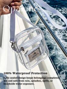 Minimalist Transparent Stadium Approved Shoulder Crossbody Bag To Hold Valuables For Fast Check Resisting Water Dirt During Outdoor Trip Lightweight PVC Tote Bag For Beach Vacationers And Students With Zipper Closure Ideal For Stadium Concerts Work Women Crossbody Women Shoulder Bags Women Top Handle Bags Travel Essentials School Supplies Travel Accessories - 彩色 - 查看 6