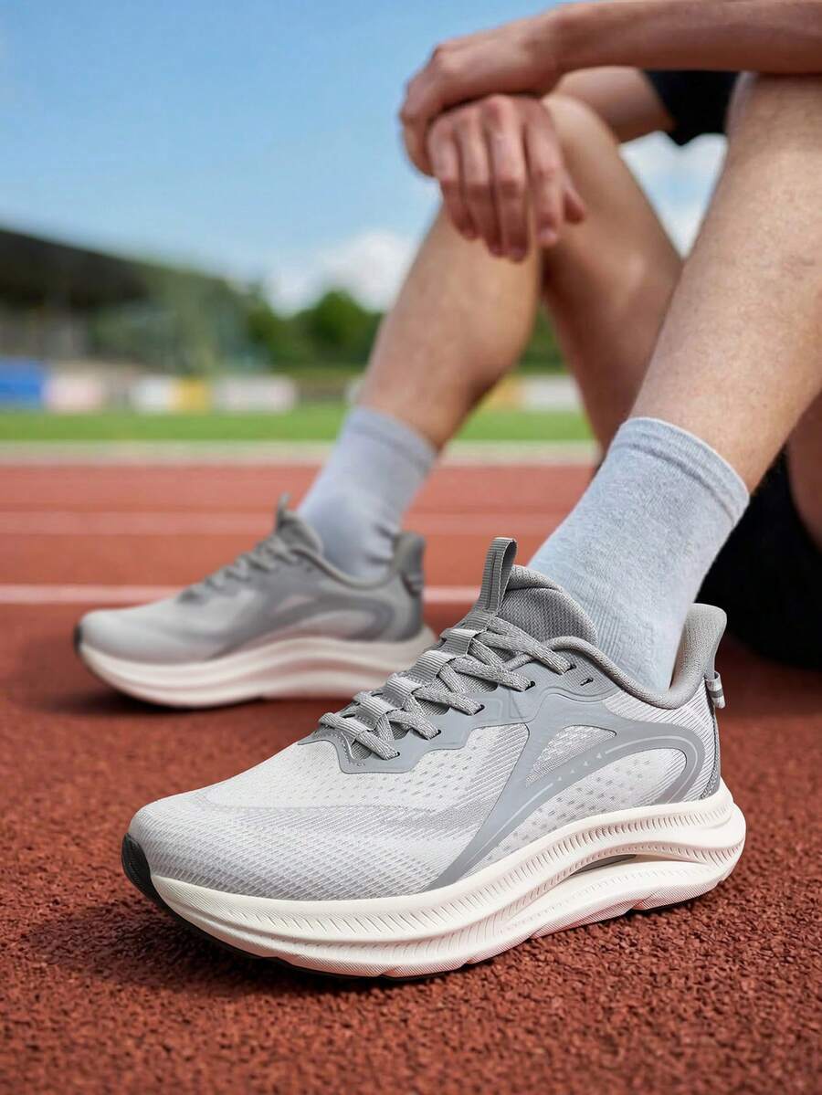 Men's Slip On Stability Cross Trainer Walking Shoes Coushioning Arch Support Non Slip Breathable Comfortable Workout Running Tennis Gym Fashion Sneaker - 灰色 - 查看 1