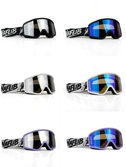 1 Pair Adult Outdoor Sports Motorcycle Goggles, Suitable For Skiing, Motorcycle Off-Road Riding, Snowmobile, Outdoor Sports Glasses With Foam Lining, Can Be Worn Over Prescription Glasses