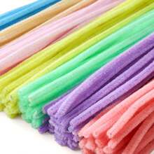 100/200/300 PCS Pipe Macaroon Cleaners Craft Supplies Multi-Color Chenille Stems For DIY Art Creative Crafts Party Decorations(12in) ﻿ - Macaron Color Mix - View 12