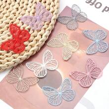 20 miếng lưới polyester thêu hình bướm, kích thước 3.5x4.5cm, dùng để trang trí may vá, giày dép, mũ, phụ kiện, làm viền ren tinh tế, phù hợp cho việc tùy chỉnh thời trang, trang trí hình bướm. - Vùng bướm - Xem 7