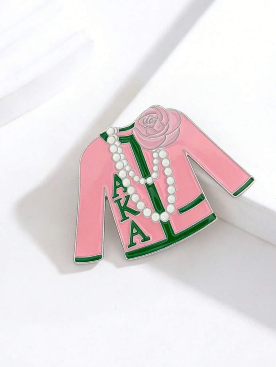 1枚时尚复古别致胸针，适合日常佩戴和纪念配饰 - 粉色 - 查看 1