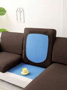 1/2/3/4 piezas Funda de cojín de sofá de seda de leche, alta elasticidad, a prueba de polvo, protección UV, anti-arañazos, adecuada para sala de estar, dormitorio, hotel y otras decoraciones del hogar - Marrón oscuro - Ver 6