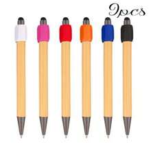Customizable Natural Bamboo Barrel Ballpoint Pen, 2-In-1 Touch Screen Stylus, Push-Button Student/Office Pen, Promotional Gift Pen - Multicolor - View 14