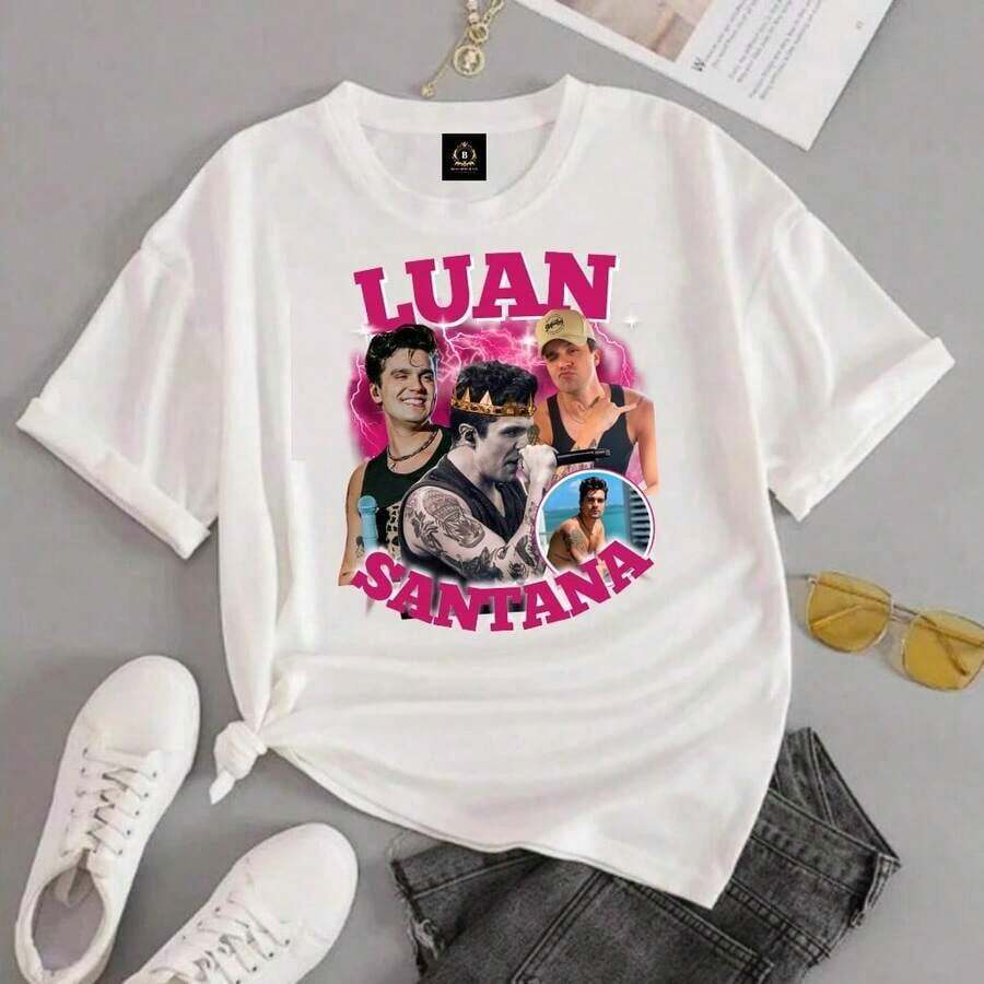 Camiseta de Mujer Luan  Luanetes Fan Club Blusa de Algodón Unisex Talla Grande - 1 - Ver 1