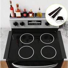 1 pieza Cubierta de silicona para estufa - Resistente al calor, antideslizante, fácil de limpiar - Apta para cocinas eléctricas y de vitrocerámica - Accesorio de cocina - Regalo perfecto para inauguración de casa, Utensilios de cocina, Tabla de cortar, Gadgets de cocina para el hogar, Juego de vajilla - Negro - Ver 8