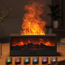 3D Flame Aroma Diffuser, Color Ambient Lighting With Remote Control, Ultrasonic Aromatherapy Humidifier, Suitable For Office, Bedroom, Holiday Gift, Power: 5W - 迷你款 - 查看 3