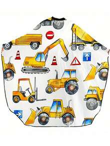 Dinosaur Shaped Hairdressing Apron - Easy To Clean, Anti-Stick, Anti-Static Hairstylist Apron - Multicolor - View 2