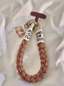 SANRIO 粉色格子猫咪编织挂绳，适用于手机、车钥匙、相机等，通用 - 彩色 - 查看 12