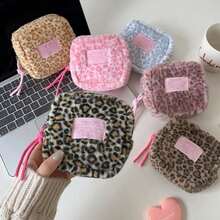High-End Leopard Print Makeup Bag Sanitary Napkin Storage Bag Travel Portable Bag - Random Color - View 9