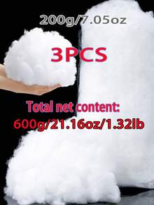 1包400克/800克/1200克高品质聚酯纤维填充物，优质PP棉、丝棉、羽绒棉，DIY填充材料，高弹枕芯材料，聚酯纤维填充物，婚礼装饰，毛绒枕头填充物，气球填充物，蜡烛制作材料，包装缓冲，工艺美术填充物，动物填充物，适用于枕头、靠垫、猫狗床、配件 - 彩色 - 查看 15