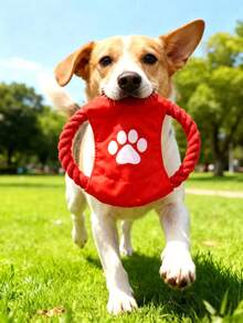 1根宠物棉绳，耐用型狗狗咬合训练玩具，宠物咀嚼玩具，宠物自娱自乐玩具，投掷玩具，宠物 - 彩色 - 查看 5