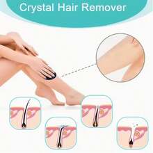 Dụng cụ tẩy lông bằng pha lê, phù hợp cho cả nam và nữ - Loại bỏ chai sần không đau, có thể tái sử dụng và chống thấm nước, có các màu xanh dương, vàng và bạc, được thiết kế để làm mịn da lưng, cánh tay và chân. | Dùng để cạo râu - Dụng cụ tẩy lông được nâng cấp. Lựa chọn quà tặng lý tưởng, có thể dùng làm quà tặng Ngày của Mẹ. - Mô hình nâng cấp - Xem 5