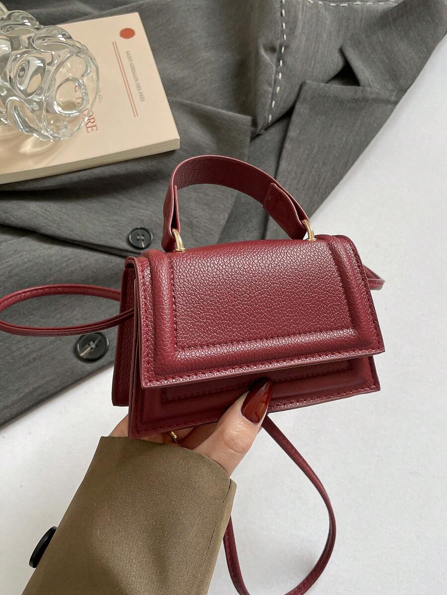 Women's New Handbag, Mini Square Bag, Versatile Shoulder Crossbody Bag, Coin Purse - Red - View 1