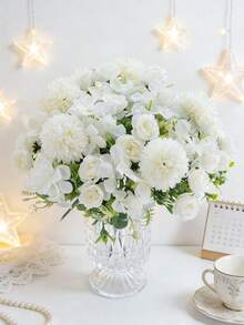 1/3 Bó hoa giả bằng lụa, hoa hồng trà, hoa cúc, cây nhựa, bó hoa cưới, hoa trang trí ngày lễ tình nhân, vòng hoa tự làm, phụ kiện trang trí hoa cầm tay cô dâu, trang trí xe cưới, trang trí cổng vòm, nhà cửa, nhà hàng, phòng ngủ, trang trí bình hoa, đồ trang trí tiệc sinh nhật, quà tặng năm mới, ngày lễ tình nhân, quà tốt nghiệp, trang trí mùa thu. - trắng - Xem 5