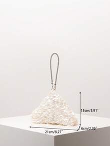 迷你钱包、新娘伴娘包、亮片包、舞会礼服包、舞会礼服配饰、创意包、婚礼用品、女士礼物、圣诞包、情人节包（图案随机）、情人节礼物 - 米色 - 查看 6