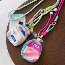 1pc Long Lanyard Phone Strap Card Key Chain Pendant Mini Bag Hanging Strap Necklace For Women - Multicolor - View 3