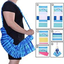 1pc Ultra Soft & Microfiber Beach Chair Cover, Tie-Dye Printed - Quick Dry, Lightweight Towel With Pocket, Suitable For Pool, Beach, Camping And Picnic, Beach Blanket - Style5 - View 6