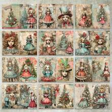 36 Sheets A5 Christmas Tree Girl Music Score Background Scrapbooking Paper, Suitable For Bullet Journal, Scrapbook, Card Making And Craft Projects - Rectangle - View 3