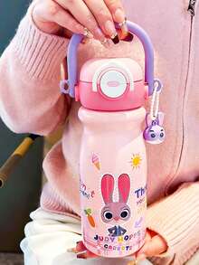 迪士尼疯狂动物城 550ml 真空保温杯,朱迪·霍普斯和尼克·王尔德豹纹图案,316 不锈钢内胆,304 不锈钢外胆,吸管/直饮双用设计,持久保温,防漏密封,一键开盖,配有挂绳方便携带,精致 3D 卡通印花,耐刮耐用,易于清洁,适合居家、办公、户外旅行,是送给卡通迷、动漫爱好者、家人、朋友和同事的绝佳礼物。 - 彩色 - 查看 11