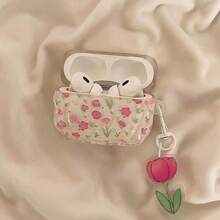 Pink Floral Protective Case Compatible With Apple Charging Case, Scratch-Resistant Anti-Drop Cover - Clear - View 3