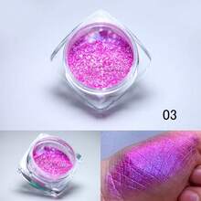 1g/Box Multi-Color Chameleon Nail Glitter Powder, Rainbow Shimmery Chameleon Nail Powder [Color Changing], Color Changing Powder | Color Changing | Shimmery Powder | Carnival/Mardi Gras/Masquerade - Multicolor - View 10