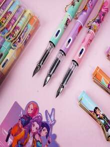 3支/套 女巫猎人主题高品质钢笔，适用于学校、聚会、礼物交换、办公、学习用品、节日礼物、返校必备品 - 套裝 - 查看 4