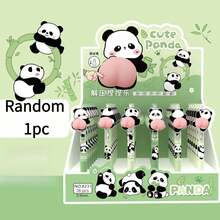 5pcs/3pcs/1pc, Panda Poop Pen Cartoon Creative Stress Relief Squeezable Neutral Pressing - New 2026 Model Pen Features A Soft Rubber Grip, Allowing For Long Periods Of Writing Without Fatigue. Simply Press To Release The Ink Cartridge And Add Smooth Ink. - Multicolor - View 15