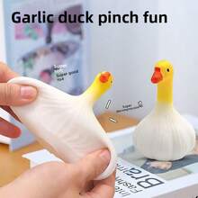 Squishy Toys Garlic Duck Squeeze Doll, Creative Plush Doll, Slow Rebound Decor, Office Stress Relief Tool, Student Squeeze Doll, Stress Relief Doll - Multicolor - View 4