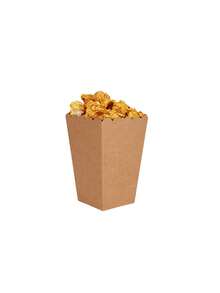 12PCS/1PC/Solid Color Popcorn Box, 2 Sizes Available, Candy Box Party Gift Box, Small Items Packaging Box, Use Birthday Holiday Cinema Party - Camel - View 16