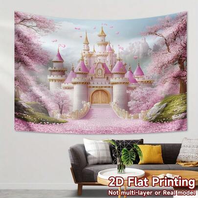 1 chiếc. Trang trí lâu đài công chúa màu hồng cỡ lớn này, lấy cảm hứng từ mùa xuân và được tô điểm bằng những bông hoa anh đào rực rỡ, được làm từ polyester và dễ dàng treo, rất phù hợp cho các lễ kỷ niệm và lễ hội trong nhà và ngoài trời.