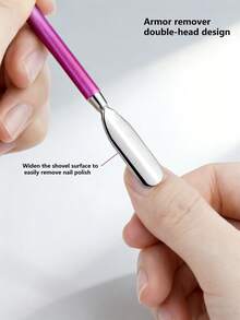 2pcs Integrated Manicure Tool Set, Includes Nail Clipper, Cuticle Nipper, And Cuticle Pusher. Stainless Steel Construction, Short Sharp Blades (Curved Design) For Precise Trimming Of Cuticles And Hangnails, Softening And Pushing Back Cuticles - Multicolor - View 7