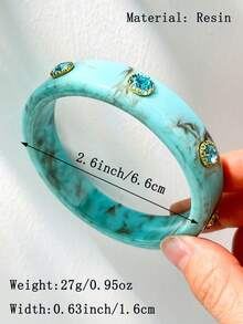 1 pieza Pulsera de estilo retro Y2K con estampado de lunares de colores dopamina y transparente, adecuada para que las mujeres creen atuendos personalizados - Multicolor C - Ver 5