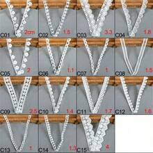 Dây ren trắng 5 thước/lô, ruy băng ren thêu cotton, vải ren móc, phụ kiện may vá thủ công DIY. - Màu xanh (1 cái) - Xem 2