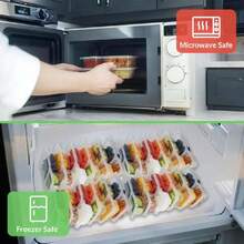 - Set Of 10 Reusable Snack Containers With Lids, New Double-Compartment Condiment Containers, 44571522 - 黃色 - 查看 5