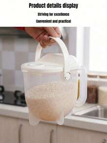 1 pieza Lavador de arroz multifuncional, adecuado para 1-2 porciones, lava arroz, frutas y verduras sin tocar el agua, colador y tamiz de PP transparente desmontable, herramienta de cocina gruesa y duradera, esencial para la cocina diaria, fácil de limpiar - Talla única para todos - Ver 6