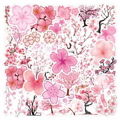Beautiful Cherry Blossom Stickers, Art & Craft, For Decorating Stationery, Cups, Luggage, Refrigerators, Skateboards, Guitars Scrapbook Supplies Scrapbooking