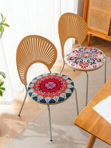 SANMOSPIN 1 chiếc đệm ngồi tròn kiểu Bohemian họa tiết hoa, có thể tháo rời và giặt được, chống trượt, tạo cảm giác thoải mái cho ghế văn phòng, ghế ăn gia đình, phòng học, trang trí nhà cửa. - Nhiều màu - Xem 7