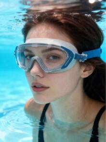 成人大框游泳镜 - 防雾、防紫外线、防水、180°广角、男女通用，适用于泳池和开放水域 - 彩色 - 查看 3