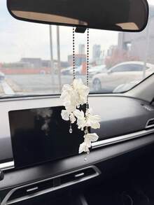 Creative Car Pendant, Car Hanging Decor, Rearview Mirror Accessory, Car Interior Decoration - White - View 5