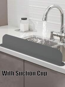 新款家用厨房水槽亚克力防溅罩，洗碗池，洗手盆水槽边缘防溅挡板，防溅工具 - 查看 9