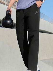 CAMEL CROWN Men's Quick-Drying Pants Summer Moisture Wicking Outdoor Sports Pants Loose Straight Casual Trousers - Phantom Black - View 1