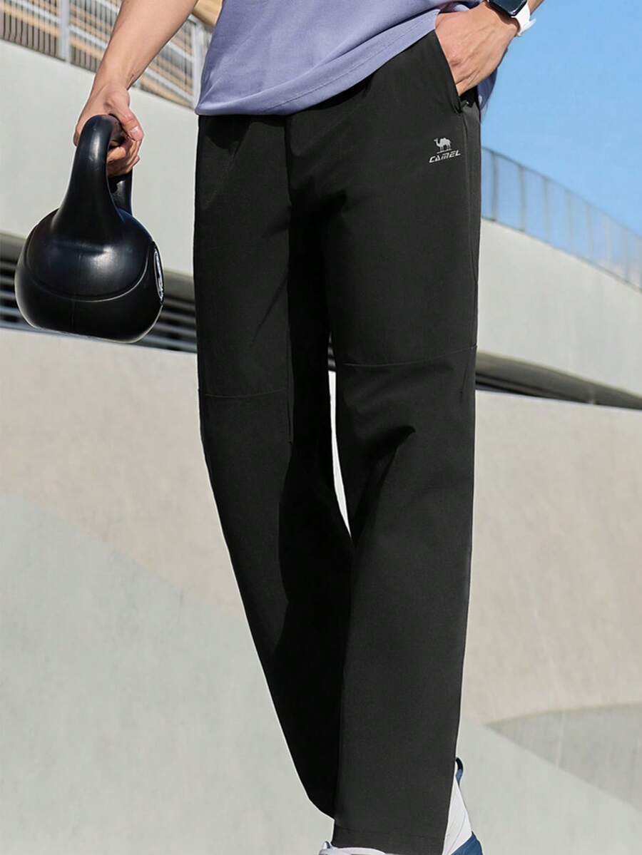 CAMEL CROWN Men's Quick-Drying Pants Summer Moisture Wicking Outdoor Sports Pants Loose Straight Casual Trousers - Phantom Black - View 1