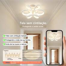 Modern LED Ceiling Light / Chandelier For Hallway, Living Room, Bedroom And Kitchen - White - View 6