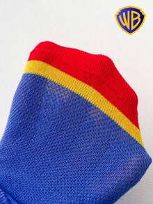 Warner Bros 5双正品DC儿童袜 - 超级英雄网眼儿童中筒袜 - 韩版卡通男童夏季袜 - 透气婴儿学生袜 - 学生婴儿袜 - 地板袜 - 彩色 - 查看 6